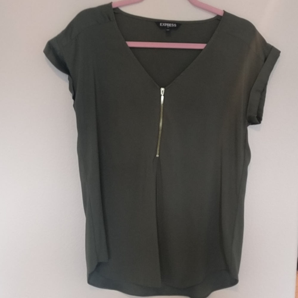 Express olive green blouse